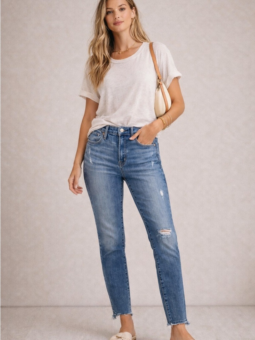 GAP Light Blue Distressed Skinny Jeans